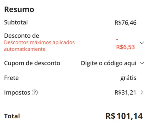 Imagem na descrição da promoção