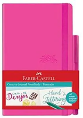 (Prime) Caderno Pontilhado + Fine Pen, Faber-Castell, Creative Journal, CDNETA/RS, 84 Folhas, Rosa