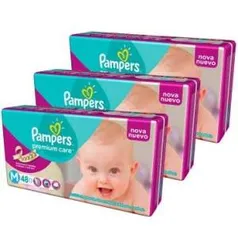 [Ricardo Eletro] Combo Fralda Pampers Premium Care M/G/XXG por R$ 104