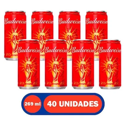 Cerveja American Lager Lata 269 ml 40 Unidades Budweiser