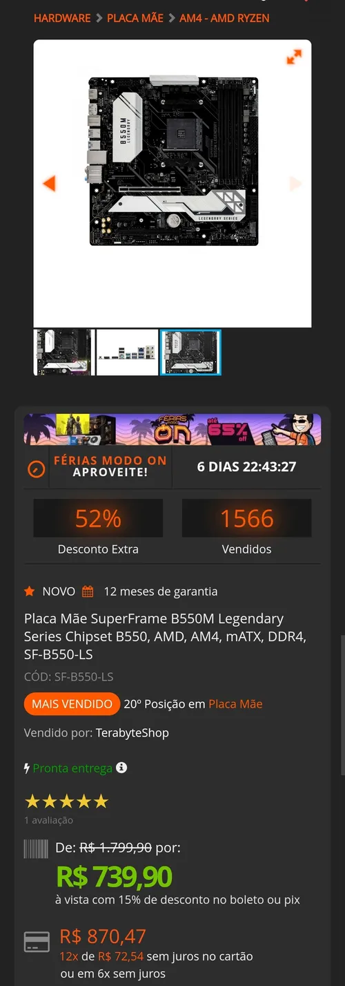 Imagem na descrição da promoção