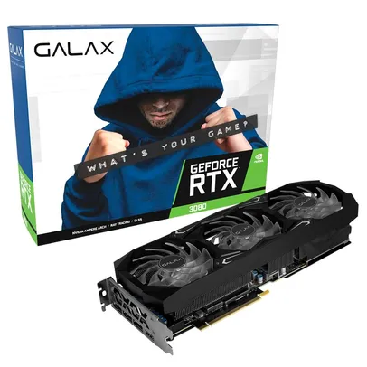 Placa de Vídeo Galax NVIDIA GeForce RTX 3080 Serious Gaming, 10GB, LHR, RGB, DLSS, Ray Tracing - 38N