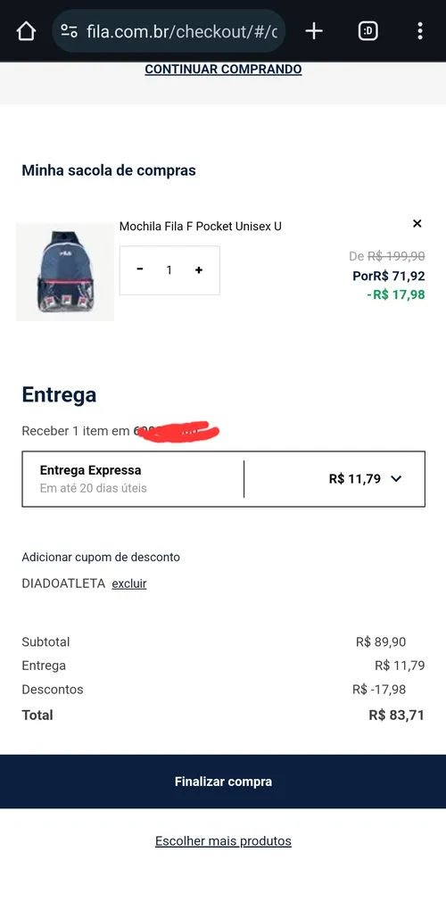 Imagem na descrição da promoção