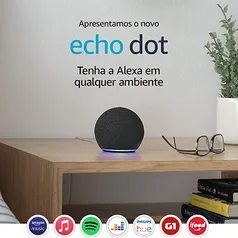 Novo Echo Dot (4ª Geração): Smart Speaker com Alexa - Cor Preta