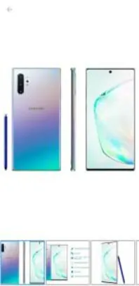 Smartphone Samsung Galaxy Note 10+ 256GB Prata 4G - 12GB RAM | R$3998