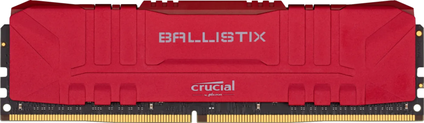 Memória Crucial Ballistix, 8GB, DDR4 3000MHz, CL15, Vermelha | R$249