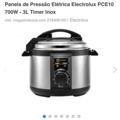 Panela de Pressão Elétrica Electrolux PCE10 700W - 3L Timer Inox