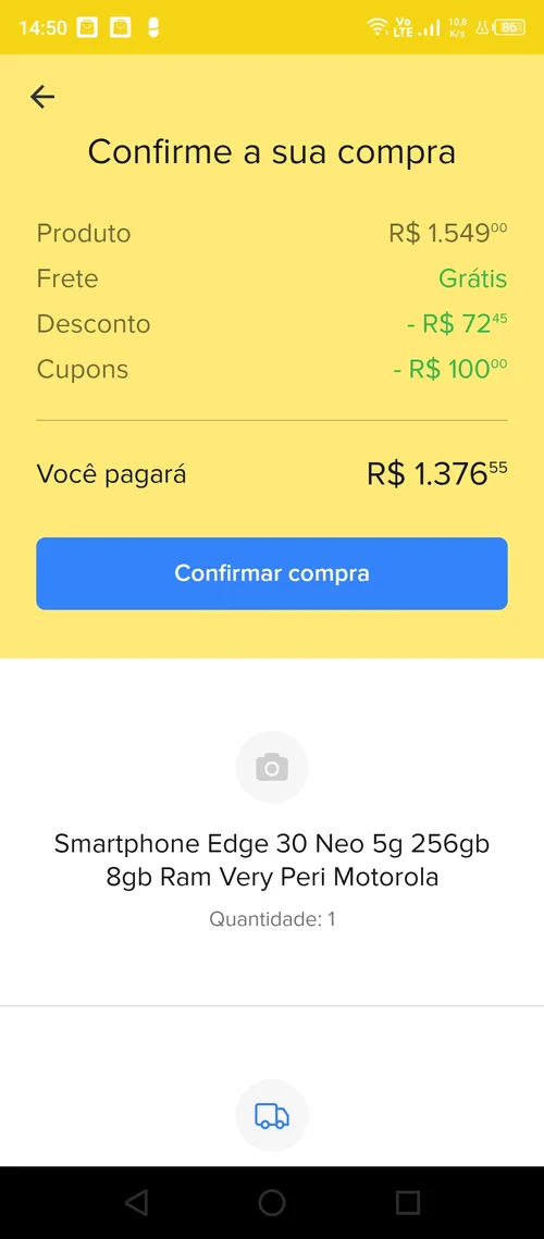 Imagem na descrição da promoção