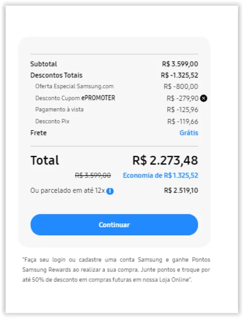 Imagem na descrição da promoção