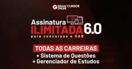 Assinatura 6.0 gran cursos ( para 2 pessoas) | R$ 24