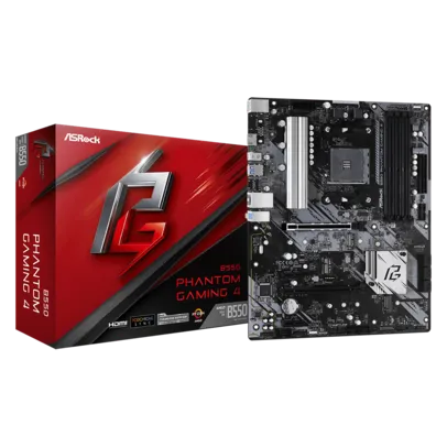 Placa Mãe ASRock B550 Phantom Gaming 4, Chipset B550, AMD AM4, ATX, DDR4, 90-MXBCY0-A0UAYZ