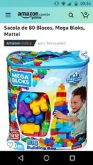 [PRIME] Sacola de 80 Mega Bloks, Mattel | R$70