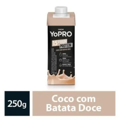 [25,30] 8 Unidades de Bebida Láctea com 15g de proteína Côco e Batata Doce YoPRO 250ml [3,16]
