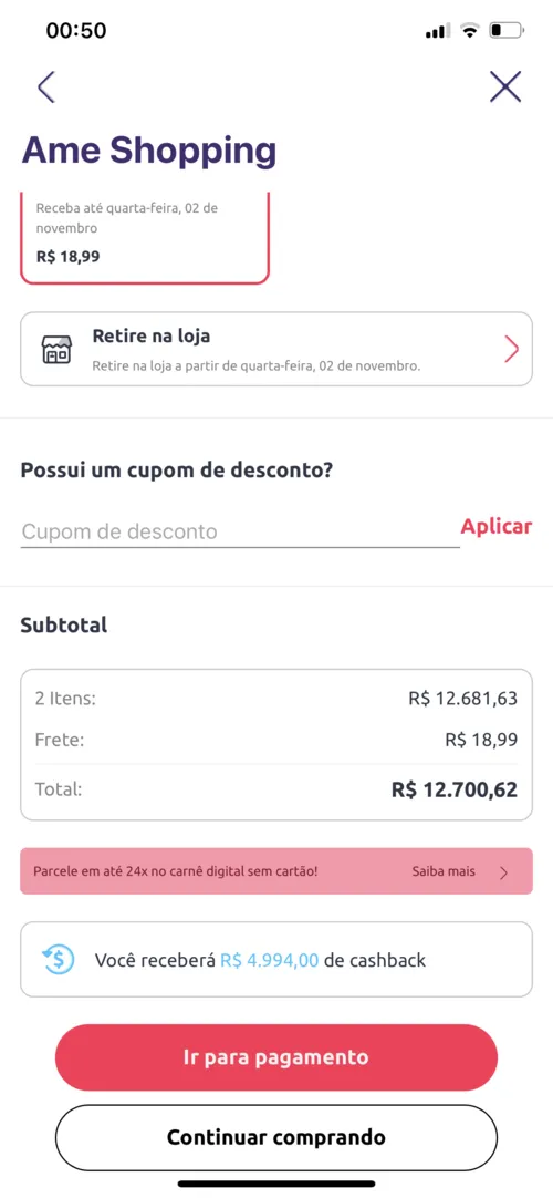 Imagem na descrição da promoção