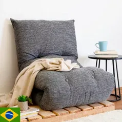 Futon Dobrável de Espuma Solteiro Grafite - Emcompre Bf Colchões