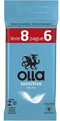 [Prime] Preservativo Olla Sensitive Leve 8 Pague 6 | R$1,89