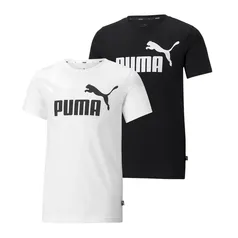 Kit 2 Camisetas Puma Essentials Logo Infantil