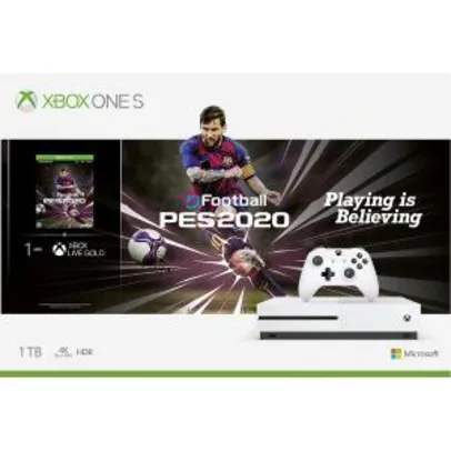 Console Microsoft Xbox One S 1TB + Pes 2020 R$1.629