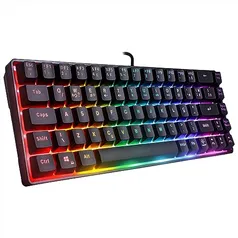 Teclado Gamer Semi-Mecânico Led Rgb Rainbow Chroma Tkl Usb Ant-ghostig Abnt2 Usb Pc Ps4 Xbox