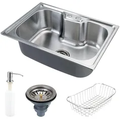 Cuba Para Cozinha Gourmet Aço Inox Nawa 50 cm Pingoo.casa - Prata 