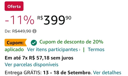 Imagem na descrição da promoção