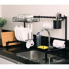 Cozinha Autossustentável Escorredor de Louças Modular Suspenso Grande