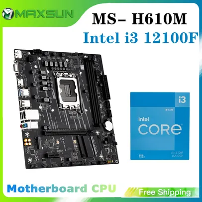 Placa Mãe MAXSUN  Challenger com  H610 Intel i3 12100F LGA1700 