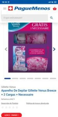Leve 2, pague 1 - Kit Gillette Venus Breeze | 2 kits por R$34