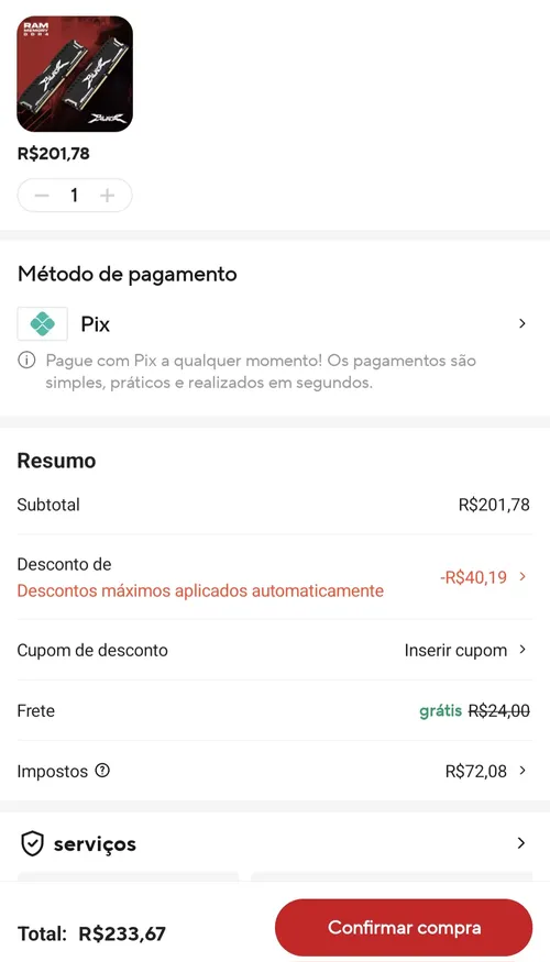 Imagem na descrição da promoção