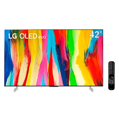 Smart TV LG 42" 4K OLED42C2 Evo 120Hz Nvidia GE FORCE NOW G Sync FreeSync 4x HDMI ThinQ Google Alexa