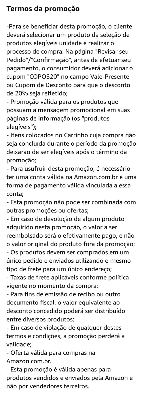 Imagem na descrição da promoção