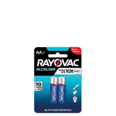 Pilha Rayovac Alcalina Pequena AA 2 Unidades por R$ 1