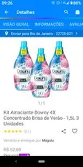 Kit Amaciante Downy 4X Concentrado Brisa de Verão - 1,5L 3 Unidades