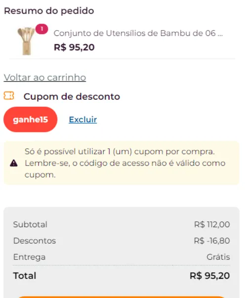 Imagem na descrição da promoção