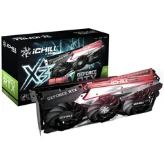 Placa de Vídeo INNO3D NVIDIA GeForce RTX 3060 TI, iCHILL X3 RED, LHR, 8GB, GDDR6X, DLSS, Ray Tracing