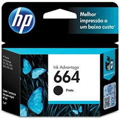 Cartucho HP 664 Preto Original - (F6V29AB)