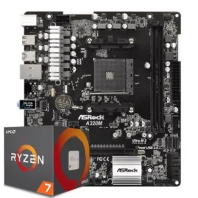 PICHAU KIT UPGRADE, RYZEN 7 2700, ASROCK A320M-HD