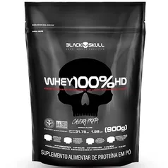 Whey Black Skull 100% Hd Refil 900g Caveira Preta Original (baunilha)