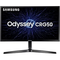 Monitor LED 24" Gamer Samsung CRG50 1920x1080 Curvo FHD 144 Hz HDMI DP Freesync Preto Série