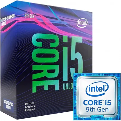 Processador Intel Core i5 9600KF 3.70GHz (4.60GHz Turbo), 9ª Geração, 6-Cores 6-Threads, LGA 1151 | R$1.119