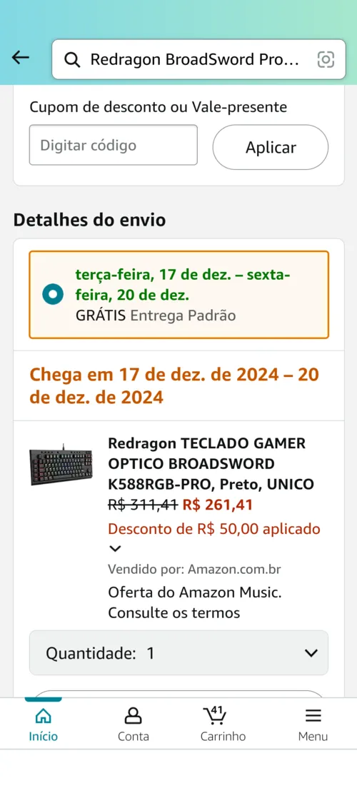 Imagem na descrição da promoção