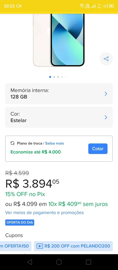 Imagem na descrição da promoção