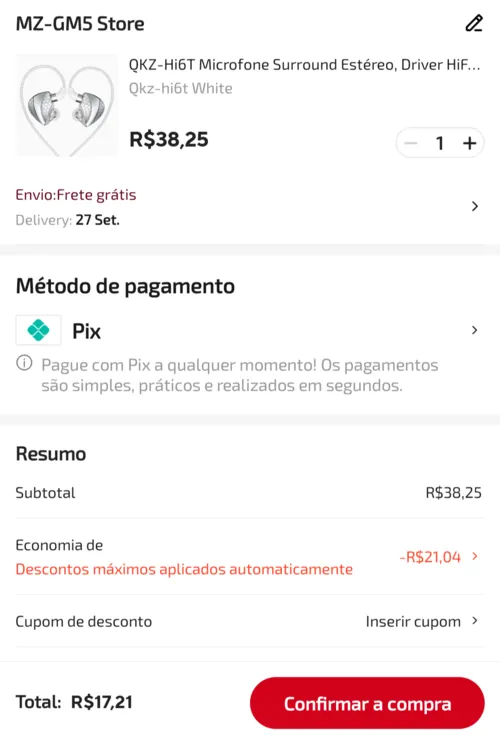 Imagem na descrição da promoção