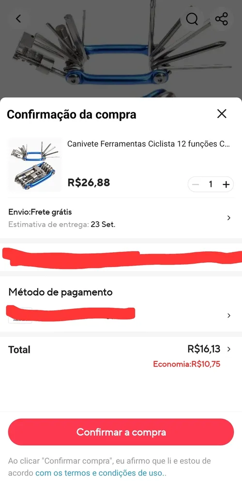 Imagem na descrição da promoção