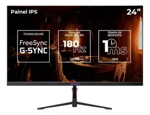 Monitor Gamer Mancer Valak Z3H, 24 Pol, IPS, 2K, 1ms, 180Hz, FreeSync e G-Sync