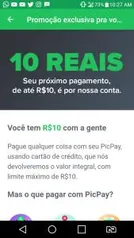 Picpay devolvendo R$10