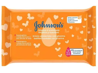 [C.Our] Lenço Umedecido Johnsons Baby - Limpeza e Suavidade 44 Unidades | R$4,45