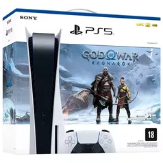 Console PlayStation 5 Standard Edition Branco + God Of War Ragnarök + Controle Sem Fio Dualsense Branco