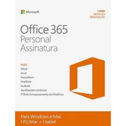 [Submarino] Office 365 Personal - R$ 40,49 (boleto)