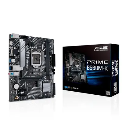 Placa Mãe Asus PRIME B560M-K, Intel LGA1200, mATX, DDR4 - 90MB16S0-M0EAY0 | R$883